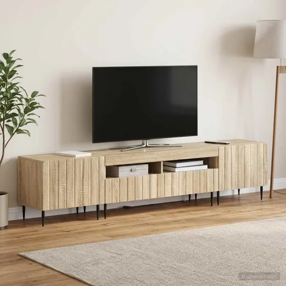 vidaXL ZWOLLE 3-delt LED TV-skab i Sonoma-eg