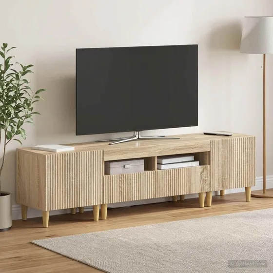 vidaXL ARNHEM LED TV-skab i 3 dele - Sonoma-eg