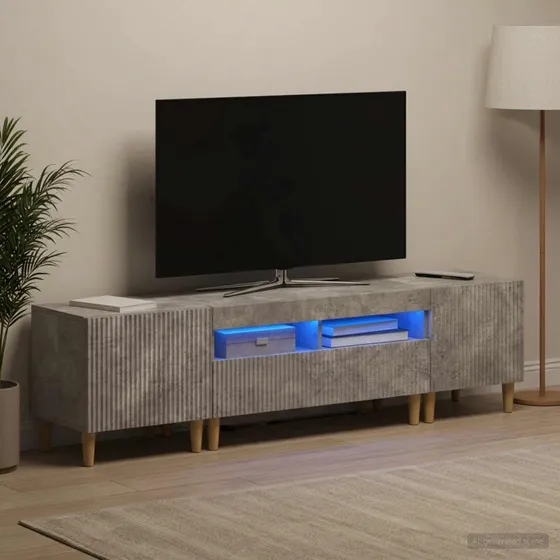 vidaXL ARNHEM LED TV-skab - 3-delt i betongrå
