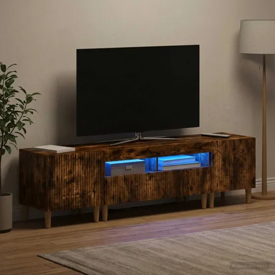 vidaXL ARNHEM 3-delt LED TV-skab i røget eg