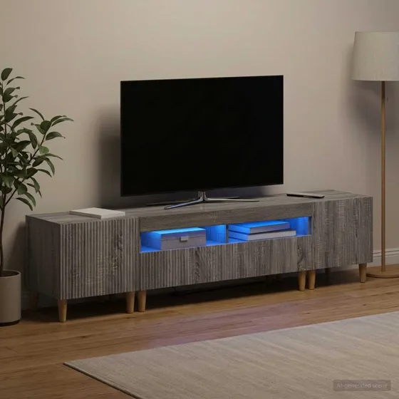 vidaXL ARNHEM 3-delt LED TV-skab i Grå Sonoma