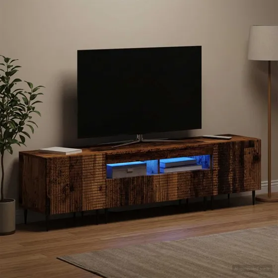 vidaXL 3-delt LED TV-skab i gammelt træ