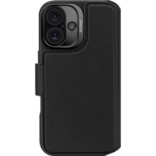 Decoded Læder Detachable Wallet til iPhone 16 - Sort