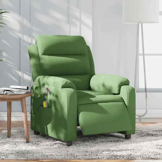 vidaXL massagestol i velour, lysegrøn