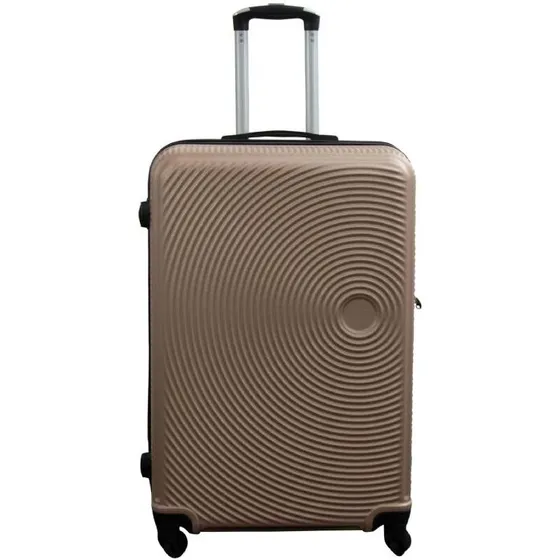Uden mærke Stor hardcase kuffert 74 cm – Guld med cirkler