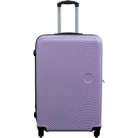 Stor kuffert lyslilla med cirkler  hrd ABS 100 L, kodels