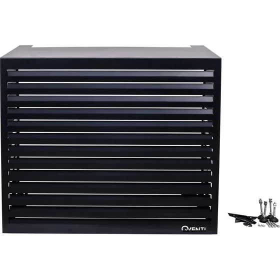 Qventi varmepumperskjuler i aluminium, 130 cm, sort