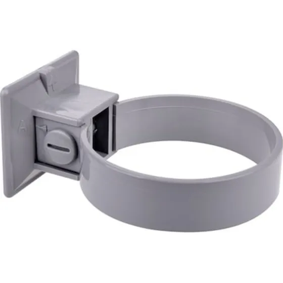 Plastmo plastrørholder 90 mm, grå
