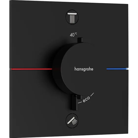 Hansgrohe ShowerSelect Comfort E brusearmatur, sort, indbygning