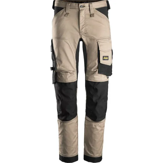 Snickers 6341 AllroundWork arbejdsbukser med stretch, khaki/sort, 254