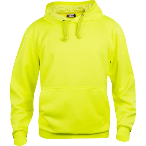 Clique Basic hoodie, hi-vis gul, str. 2XL