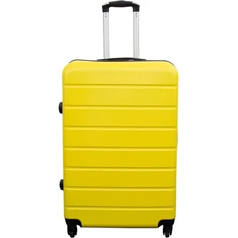 Uden mrke - Stor hardcase kuffert 104 L, gul