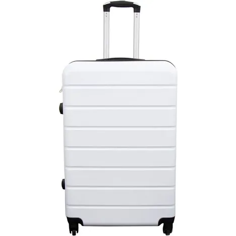 Ukendt mærke Stor kuffert 104L hvid hardcase 69 cm