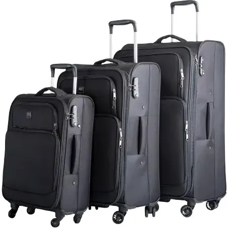 Bon Goût Sidney 3-stk blødt trolleysæt, sort