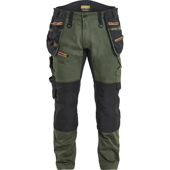 Blåkläder Striker Håndværkerbukser, Grøn/Rust, Str. D112