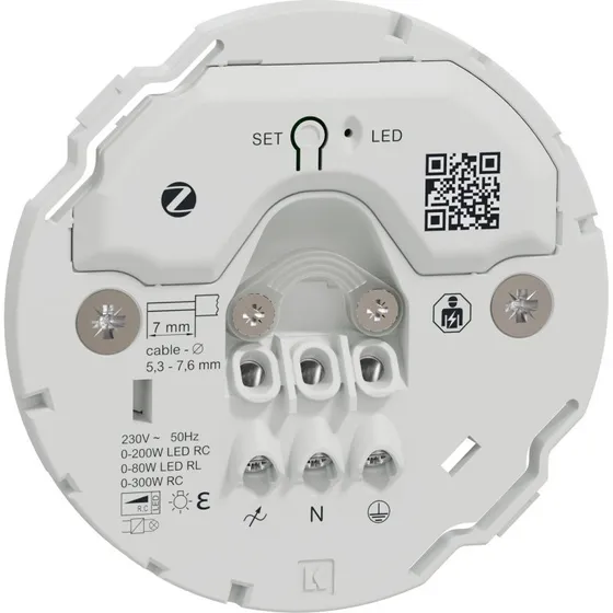 LK Fuga trådløs lysdæmper, Zigbee-kompatibel, uden afdækning