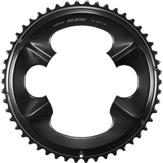 Shimano 105 FC-R7100 Ydre klinge 50T - 12-speed Sort