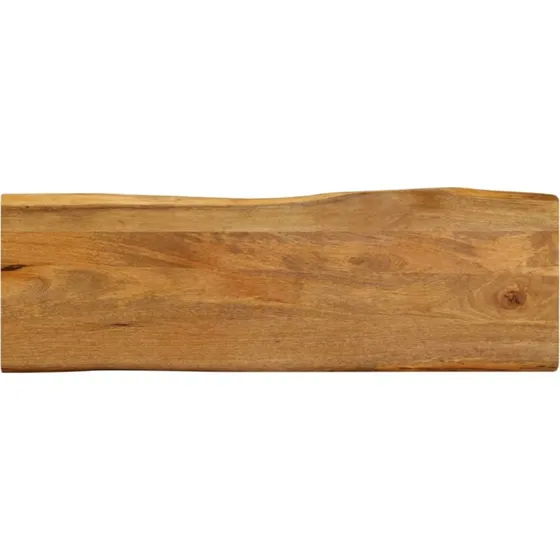 vidaXL Bordplade i massivt mangotræ 120x40x3,8 cm med naturlig kant