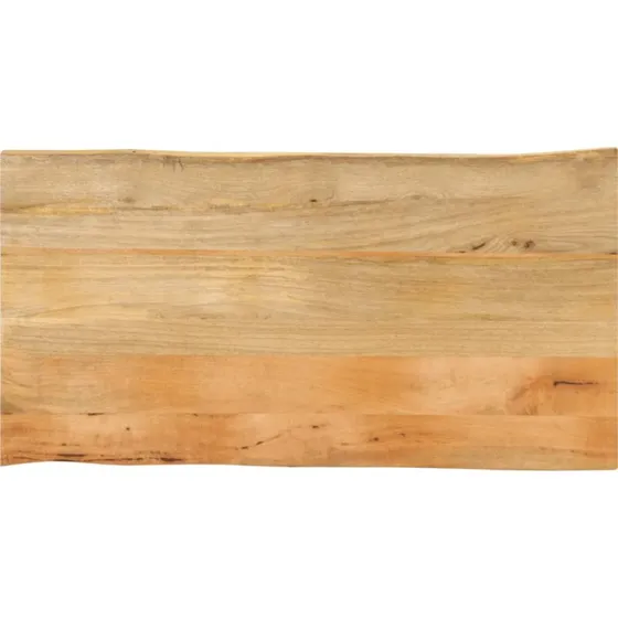 vidaXL Bordplade i massivt mangotræ 120x60x2,5 cm med naturlig kant