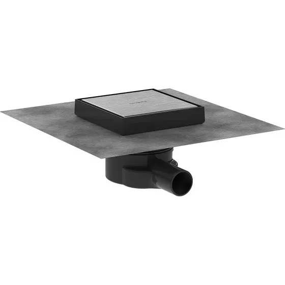 Hansgrohe Raindrain Point komplet gulvafløb 150 mm, børstet stål