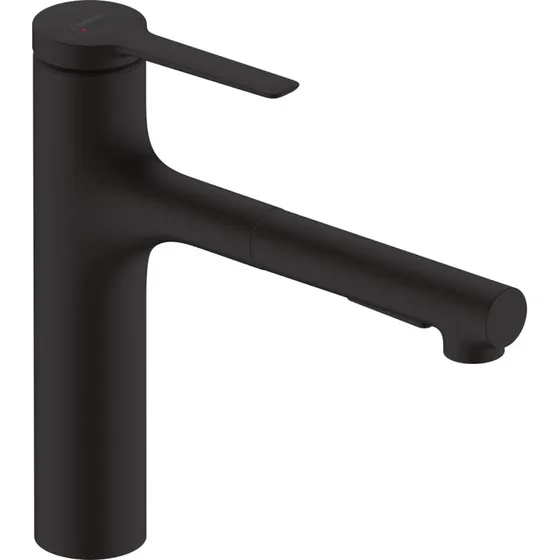 Hansgrohe Zesis M33 køkkenarmatur med udtrækstud, mat sort, 231mm