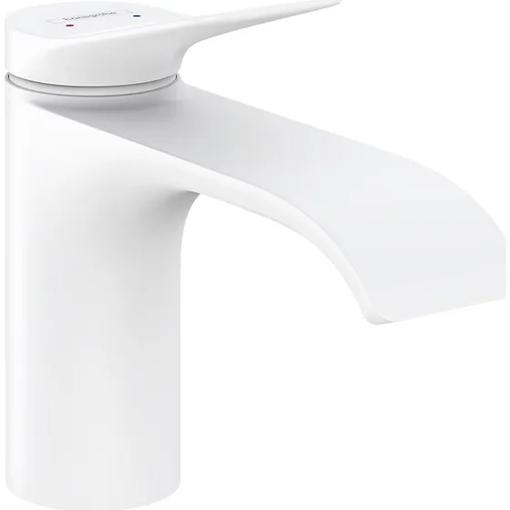 hansgrohe Vivenis 80 håndvaskarmatur med løft-op bundventil, mat hvid