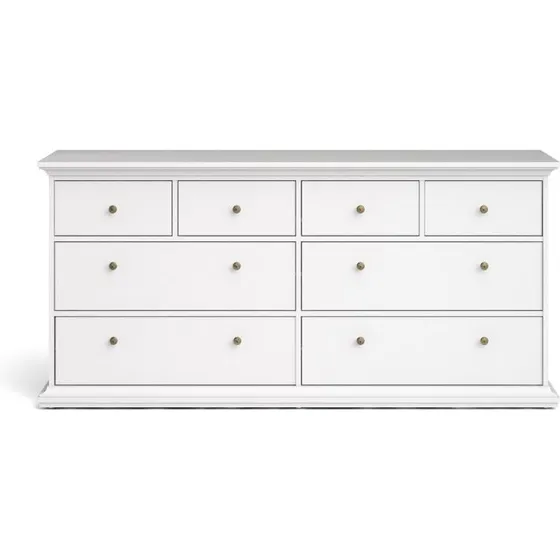 TVILUM Bordeaux kommode 8 skuffer – hvid