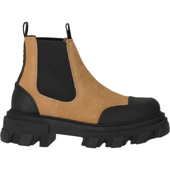 La Cleated Low Chelsea Boot Suede – ruskind, tandet sål