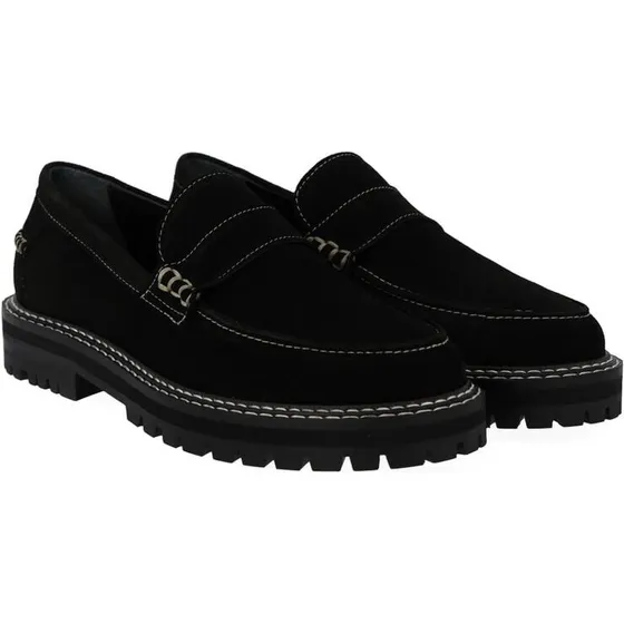 Angulus 1715-101 sort chunky penny loafer i ruskind