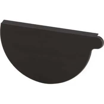 VMZINC Endebund til halvrund rende, Anthra-Zinc, venstre 280/80 mm