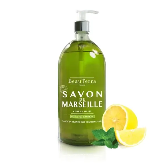 Beau Terra Marseille Flydende Sæbe - Mint Lemon, 300ml