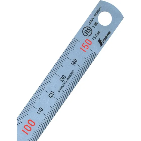 Shinwa stållineal 150 x 15 x 0,5 mm H101A