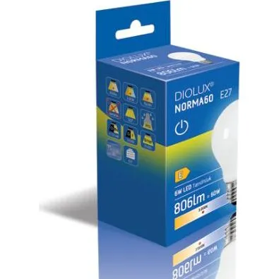 DIOLUX NORMA60 LED-pære E27 6W 806lm 3000K