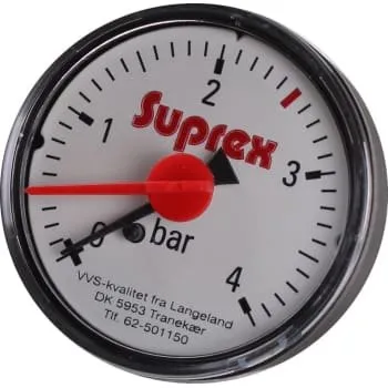 Erik Færgemann Manometer 0-4 bar 1/4" bagudrettet Ø50 mm