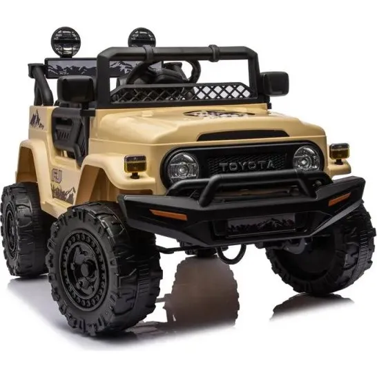 Toyota FJ Cruiser Khaki Elbil - 12V med 4WD og gummihjul