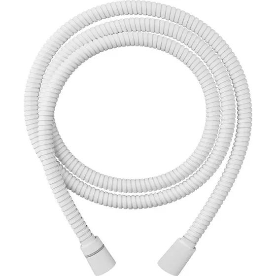 Damixa bruseslange 1,5 m, mat hvid med anti-twist