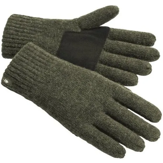 Pinewood strikket uldhandsker - Mosgrøn XS/S