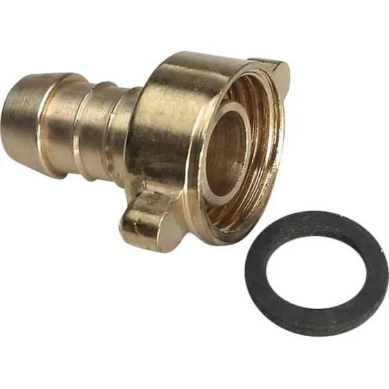 Slangeforskruning 1 1/4" i messing til 32 mm slange