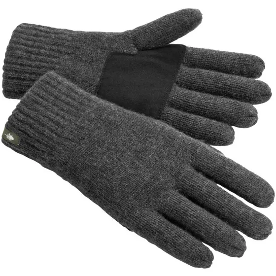 Pinewood strikket uldhandske, Antracit, XS/S