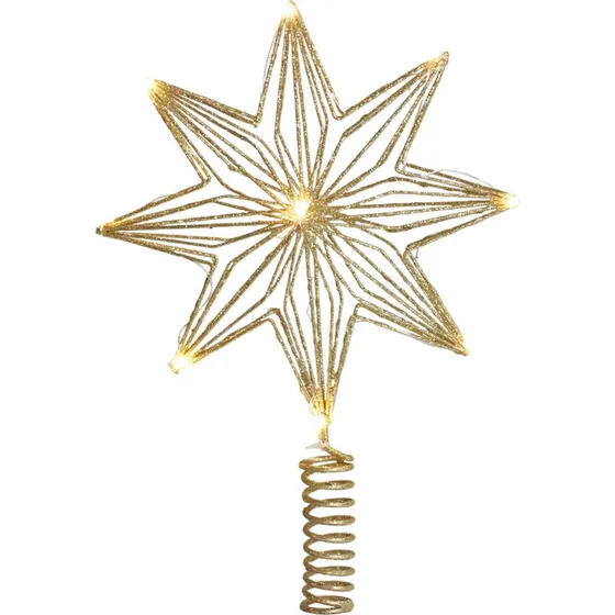 Sirius Chloe topstjerne med lys, guld - 32 cm
