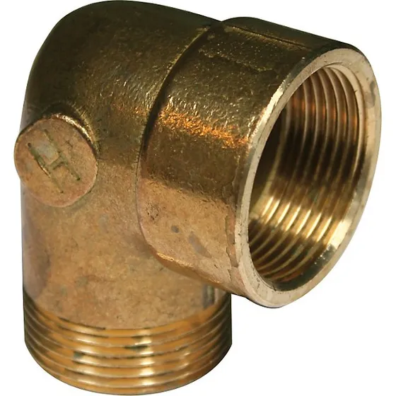 Isiflo Messing vinkel 1/4'' 90° muffe/nippel