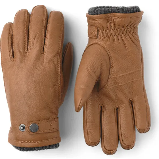 HESTRA Utsjö elglæderhandsker, sort