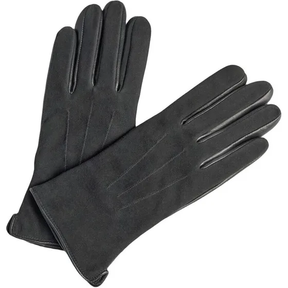 Markberg Carianna Suede-handske, sort str. 7