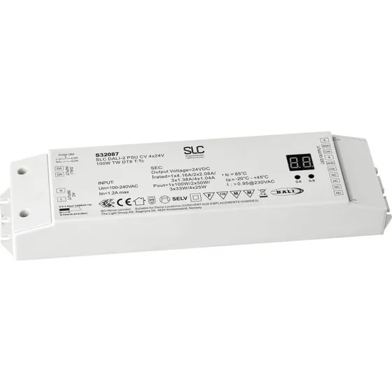 SLC LED driver, 24V, 100W, DALI-2 Tunable White