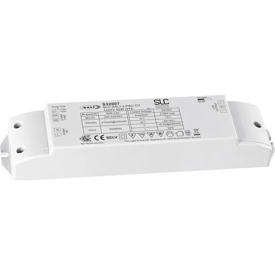 SLC LED driver, 24V, 50W med DALI-2
