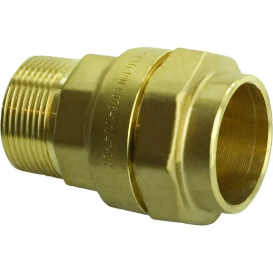Isiflo overgangsnippel 25 mm x 1/2" messing PN16