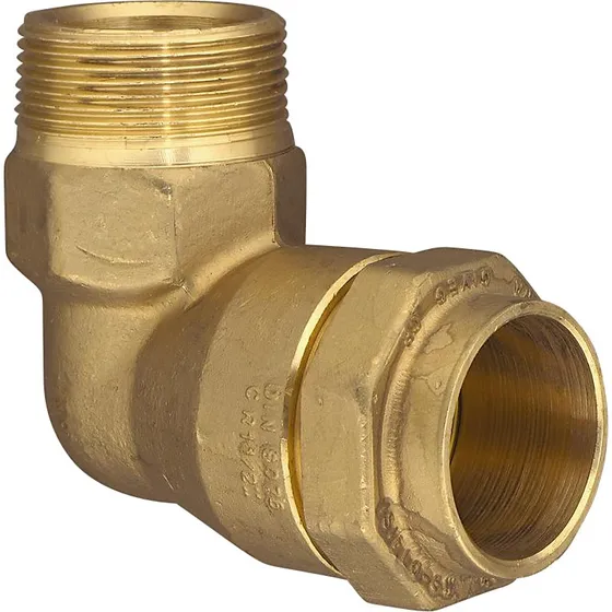 Isiflo vinkel med nippel 32 mm x 1'' 90°