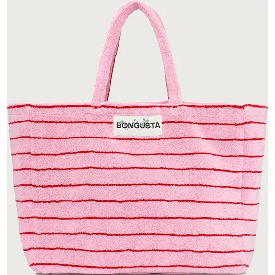 Bongusta Naram Totebag, baby pink & ski patrol red