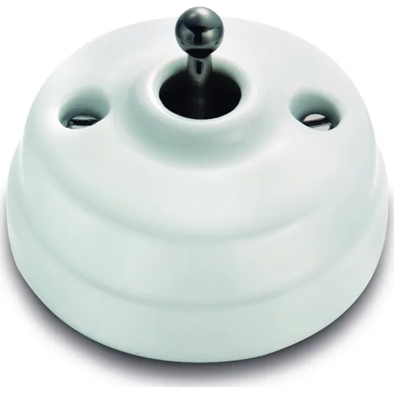 Fontini Dimbler korrespondanceafbryder, sort og hvidt porcelæn
