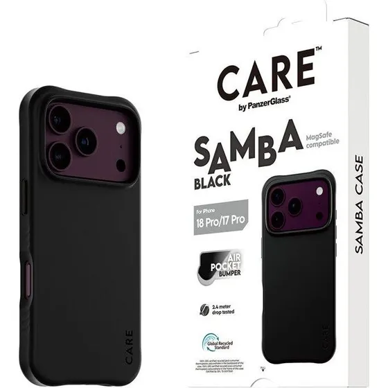 PanzerGlass CARE Samba MagSafe Cover til iPhone 18 Pro/17 Pro - Sort